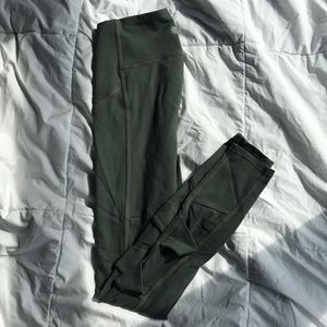 Athlete army green high waisted leggings worn once